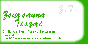 zsuzsanna tiszai business card